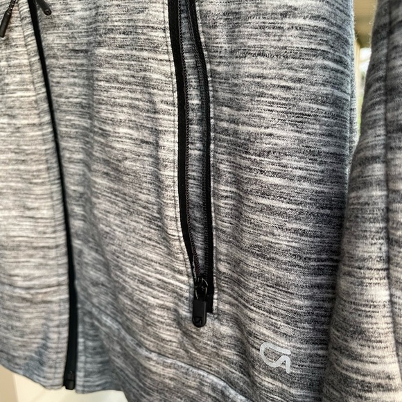 GAP Gray Heathered Zip-Up Jacket with Hood - Picture 4 of 4